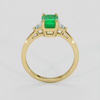 1.43 Ct. Emerald Ring, 18K Yellow Gold 3