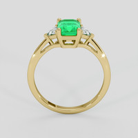 1.03 Ct. Emerald Ring, 18K Yellow Gold 3