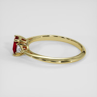 0.70 Ct. Ruby Ring, 18K Yellow Gold 4