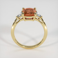 2.01 Ct. Orange Sapphire Ring, 18K Yellow Gold 3