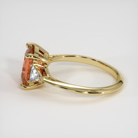 2.01 Ct. Orange Sapphire Ring, 18K Yellow Gold 4