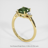 1.85 Ct. Green Sapphire Ring, 18K Yellow Gold 2