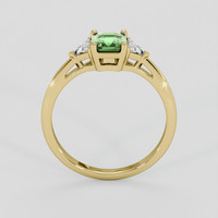 0.85 Ct. Green Sapphire Ring, 18K Yellow Gold 3