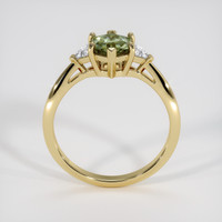 1.00 Ct. Green Sapphire Ring, 18K Yellow Gold 3