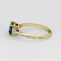 1.69 Ct. Greenish Blue Sapphire Ring, 18K Yellow Gold 4