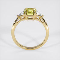 1.55 Ct. Yellowish Green Sapphire Ring, 18K Yellow Gold 3
