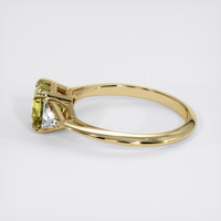 1.55 Ct. Yellowish Green Sapphire Ring, 18K Yellow Gold 4