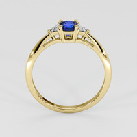 0.67 Ct. Blue Sapphire Ring, 18K Yellow Gold 3
