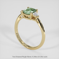 1.25 Ct. Bluish Green Sapphire Ring, 18K Yellow Gold 2