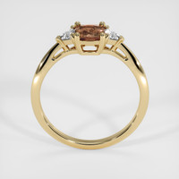 0.62 Ct. Orangish Brown Sapphire Ring, 18K Yellow Gold 3