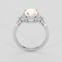 3.06 Ct. Peach Sapphire Ring, 14K Yellow & White 3