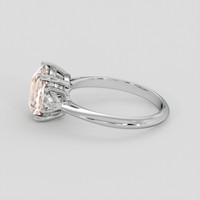 3.06 Ct. Peach Sapphire Ring, 14K Yellow & White 4
