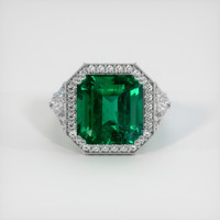 6.64 Ct. Emerald Ring, Platinum 950 1