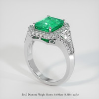 3.21 Ct. Emerald Ring, Platinum 950 2
