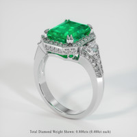 3.30 Ct. Emerald Ring, Platinum 950 2