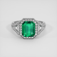 2.83 Ct. Emerald Ring, Platinum 950 1