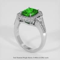 3.03 Ct. Tsavorite Garnet Ring, Platinum 950 2