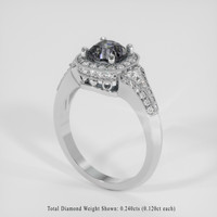 1.76 Ct. Grey Spinel Ring, Platinum 950 2
