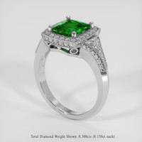2.02 Ct. Tsavorite Garnet Ring, Platinum 950 2