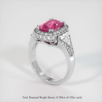 2.73 Ct. Pink Sapphire Ring, Platinum 950 2