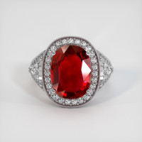 6.02 Ct. Ruby Ring, Platinum 950 1