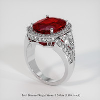 6.02 Ct. Ruby Ring, Platinum 950 2