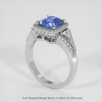 2.15 Ct. Blue Sapphire Ring, Platinum 950 2