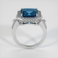 5.06 Ct. Greenish Blue Sapphire Ring, Platinum 950 3