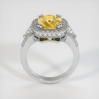 3.12 Ct. Yellow Sapphire Ring, Platinum 950 3