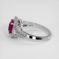 3.16 Ct. Purplish Pink Sapphire Ring, Platinum 950 4
