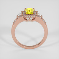 1.21 Ct. Yellow Sapphire Ring, 14K Rose Gold 3