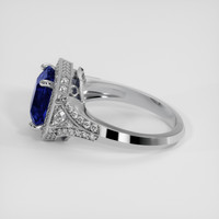4.22 Ct. Blue Sapphire Ring, 10K White Gold 4