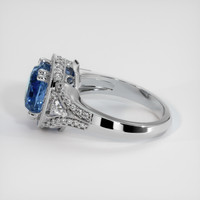 3.99 Ct. Blue Sapphire Ring, 10K White Gold 4