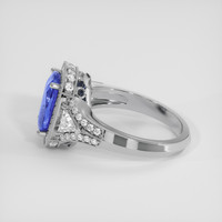 3.62 Ct. Blue Sapphire Ring, 14K White Gold 4