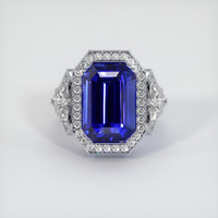 10.47 Ct. Blue Sapphire Ring, 14K White Gold 1