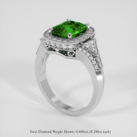 2.52 Ct. Tsavorite Garnet Ring, 14K White Gold 2