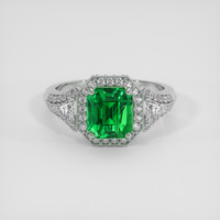 3.23 Ct. Tsavorite Garnet Ring, 14K White Gold 1