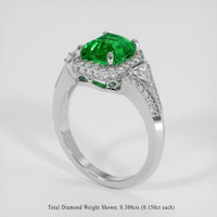 3.23 Ct. Tsavorite Garnet Ring, 14K White Gold 2