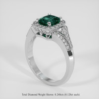1.15 Ct. Green to Purple Alexandrite Ring, 14K White Gold 2