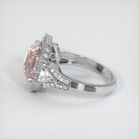 5.28 Ct. Padparadscha Sapphire Ring, 14K White Gold 4