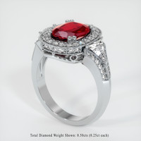 Ruby Ring 2.07 Ct., 14K White Gold Preview