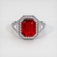 3.00 Ct. Ruby Ring, 14K White Gold 1