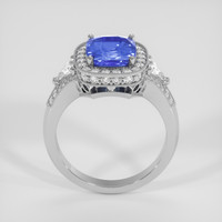 3.62 Ct. Blue Sapphire Ring, 18K White Gold 3