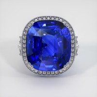 52.27 Ct. Sapphire Ring, 18K White Gold 1