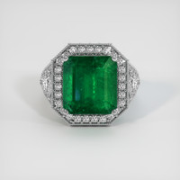 10.45 Ct. Emerald Ring, 18K White Gold 1