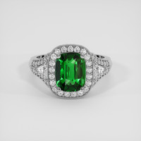2.52 Ct. Tsavorite Garnet Ring, 18K White Gold 1