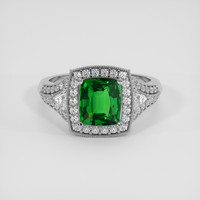 2.02 Ct. Tsavorite Garnet Ring, 18K White Gold 1