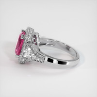 2.73 Ct. Pink Sapphire Ring, 18K White Gold 4