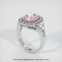 5.28 Ct. Padparadscha Sapphire Ring, 18K White Gold 2