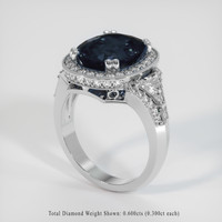 5.33 Ct. Sapphire Ring, 18K White Gold 2